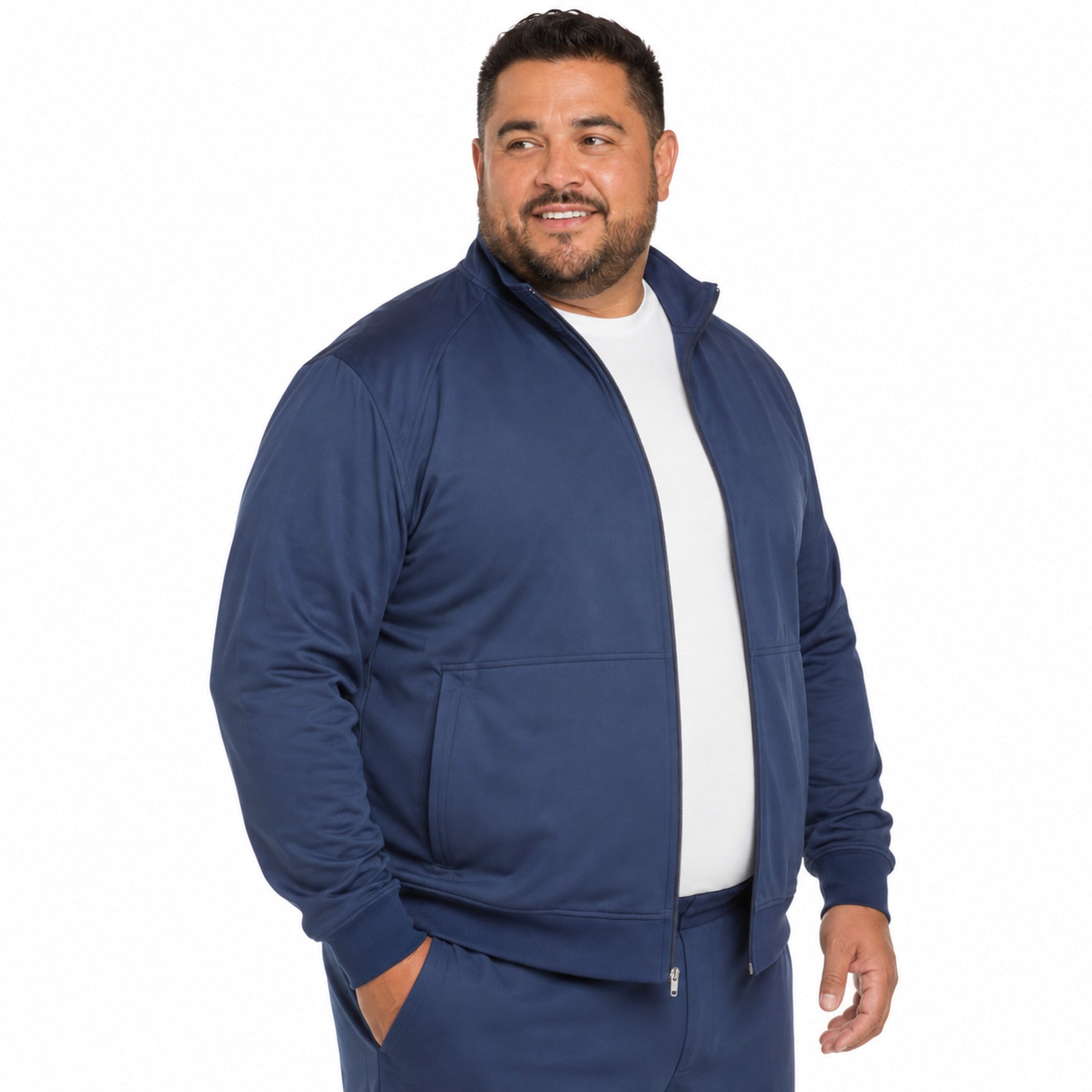 Chamarra médica Cherokee WW300 Core Stretch azul marino para hombre talla extra, vista 2 de la prenda | color:azul-marino
