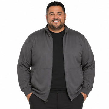 Chamarra médica Cherokee WW300 Core Stretch gris Oxford para hombre talla extra, vista 1 de la prenda | color:gris-oxford