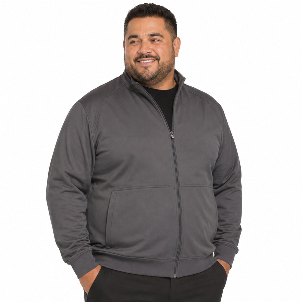 Chamarra médica Cherokee WW300 Core Stretch gris Oxford para hombre talla extra, vista 4 de la prenda