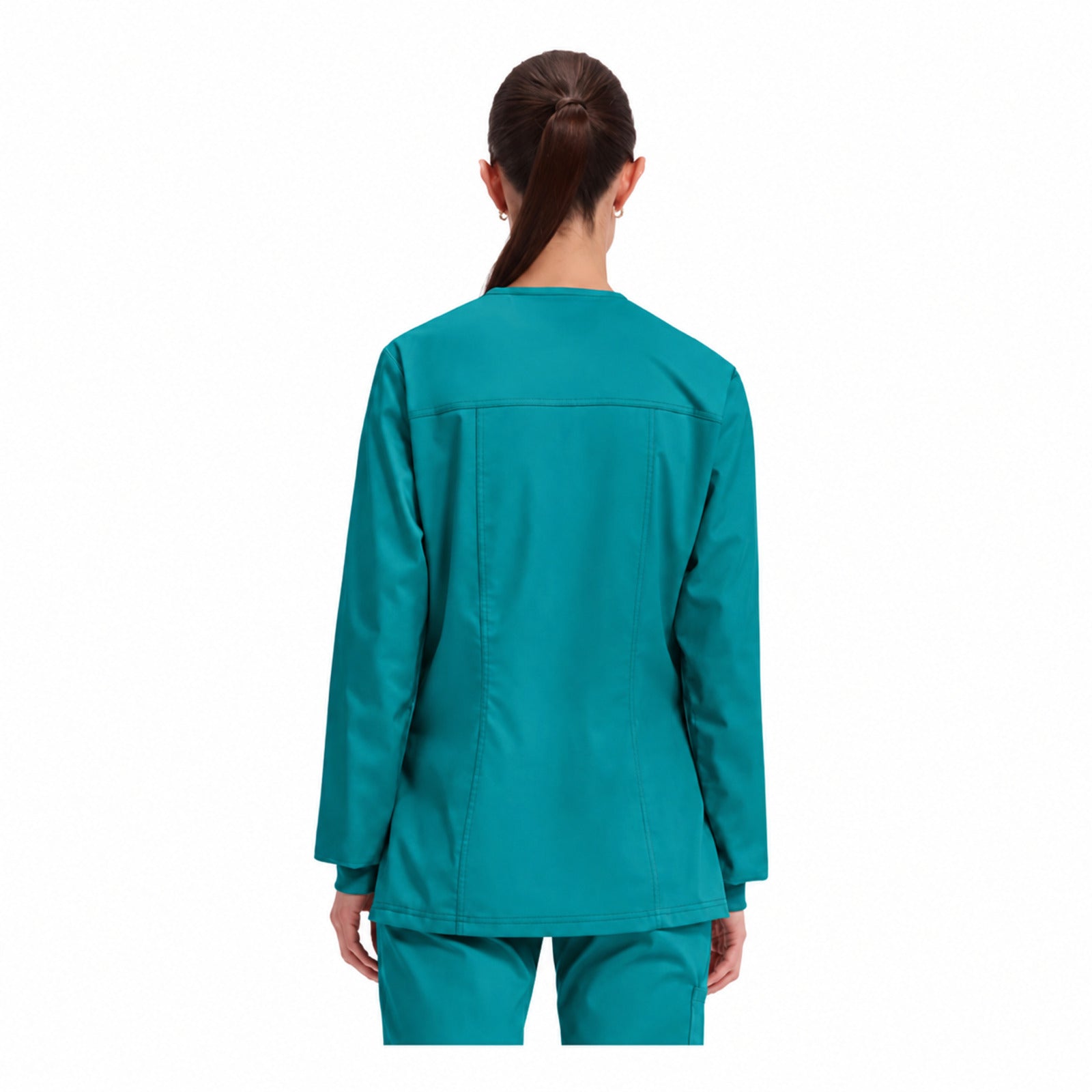 Chamarra médica Cherokee WW310 Revolution Jade para mujer, vista 4 de la prenda | color:jade