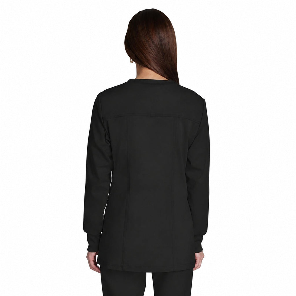 Chamarra médica Cherokee WW310 Revolution Negra para mujer, vista 4 de la prenda
