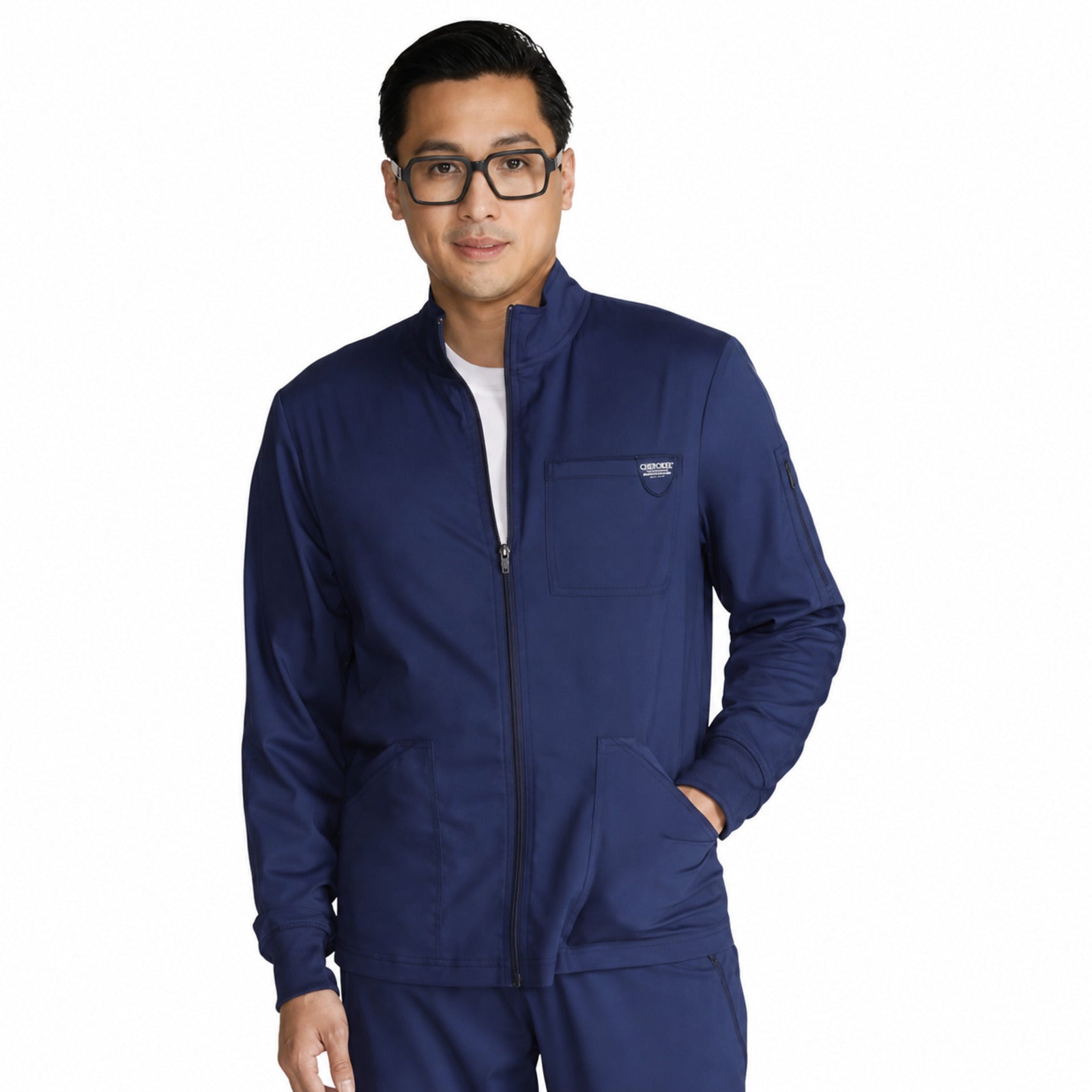 Chamarra médica Cherokee WW320 Revolution para hombre Azul marino, vista 1 de la prenda | color:azul-marino