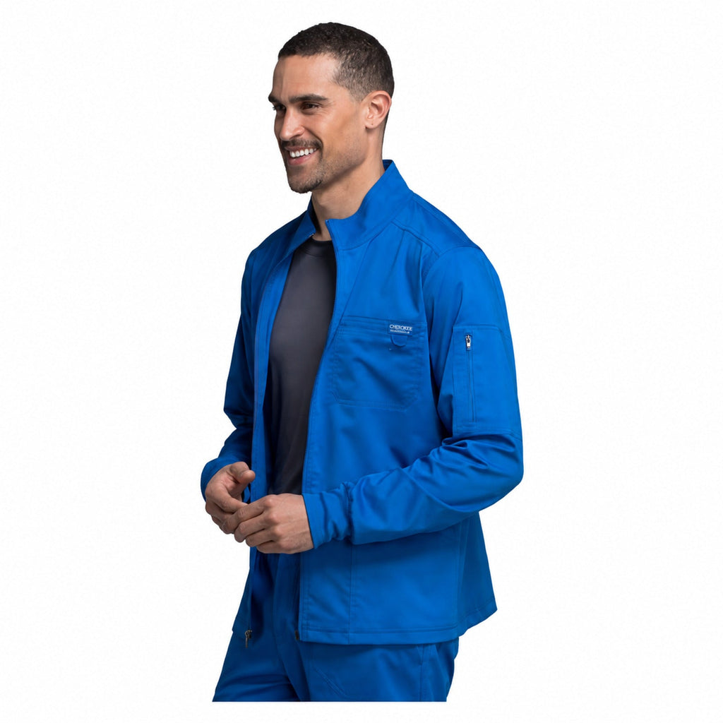 Chamarra médica Cherokee WW320 Revolution para hombre Azul rey, vista 3 de la prenda