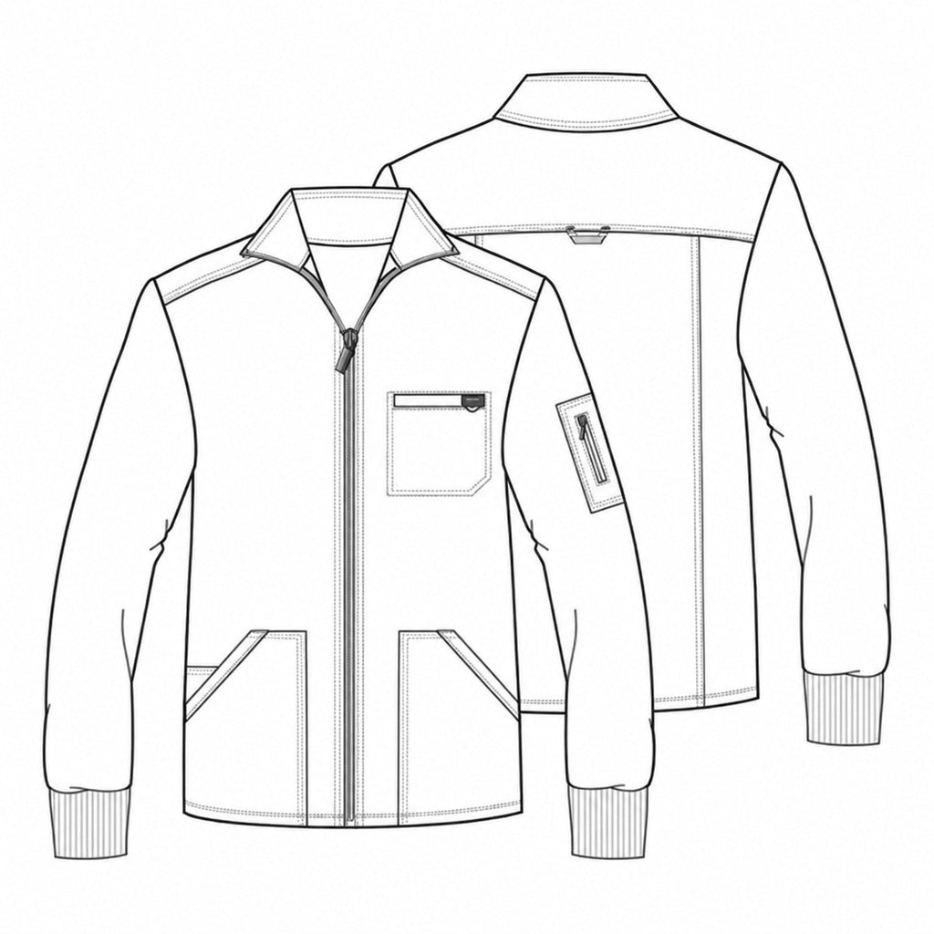 Chamarra médica Cherokee WW320 Revolution para hombre Azul rey, vista 5 de la prenda