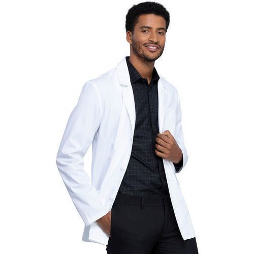 Bata repelente antimicrobial Cherokee WW400AB Blanca para hombre en talla extra, vista 2 de la prenda | color:wht-blanca