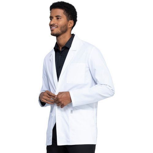 Bata repelente antimicrobial Cherokee WW400AB Blanca para hombre en talla extra, vista 3 de la prenda | color:wht-blanca