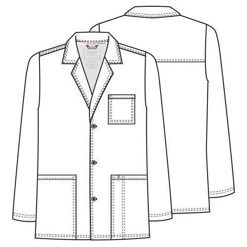 Bata repelente antimicrobial Cherokee WW400AB Blanca para hombre en talla extra, vista 5 de la prenda | color:wht-blanca