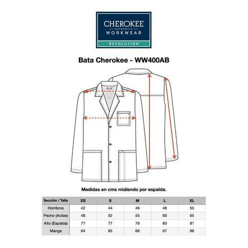 Bata repelente antimicrobial Cherokee WW400AB Blanca para hombre en talla extra, vista 6 de la prenda | color:wht-blanca