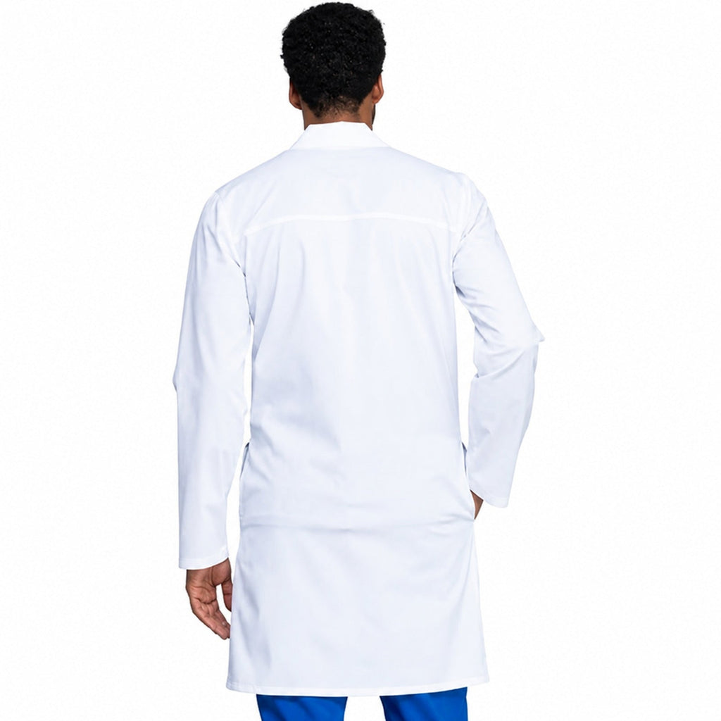 Bata médica repelente Cherokee WW410AB Workwear Revolution para hombre Blanca, vista 4 de la prenda