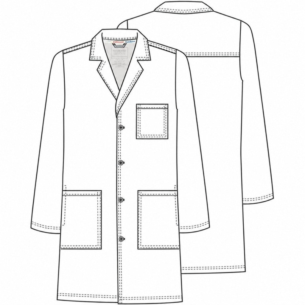 Bata médica repelente Cherokee WW410AB Workwear Revolution para hombre Blanca, vista 5 de la prenda