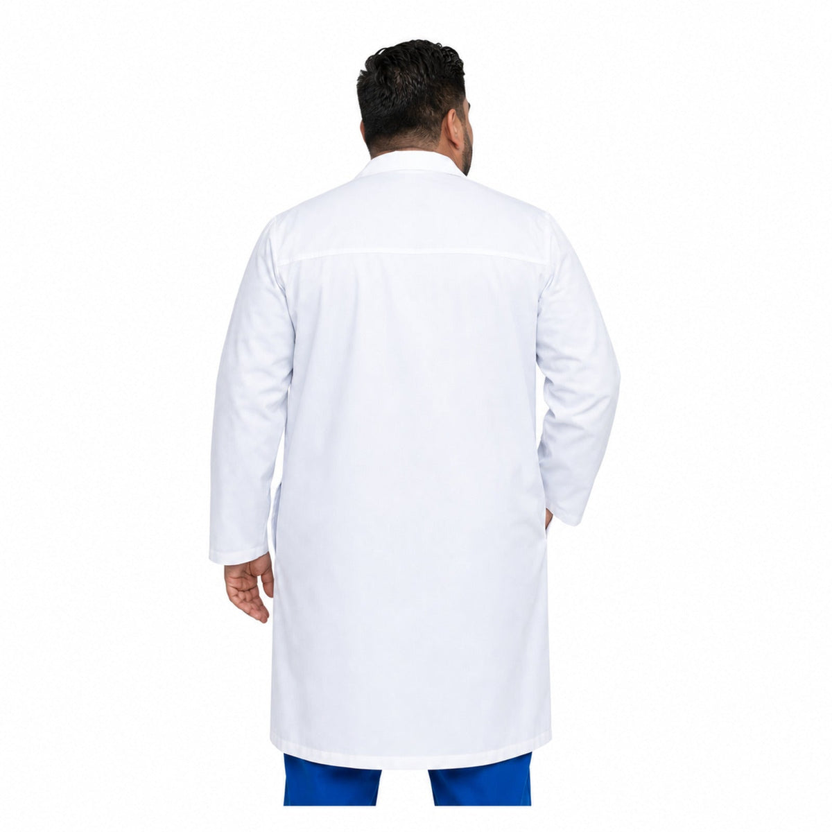 Bata médica repelente Cherokee WW410AB Workwear Revolution para hombre talla extra Blanca, vista 4 de la prenda | color:blanca