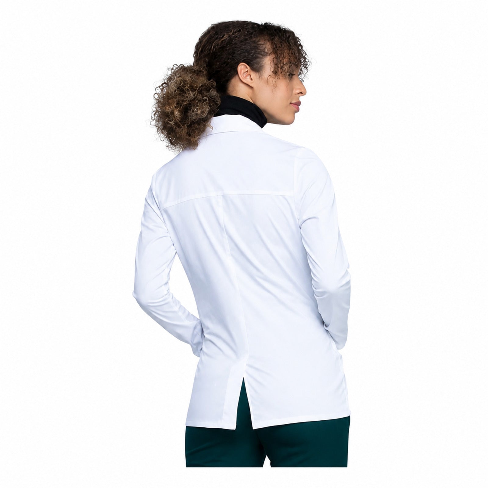 Bata médica repelente Cherokee WW450AB Workwear Revolution para mujer Blanca, vista 4 de la prenda | color:blanca