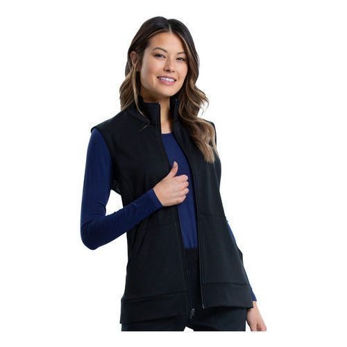 Chaleco clínico Cherokee WW521 Negro para mujer, vista 1 de la prenda | color:ww521-blk-negro