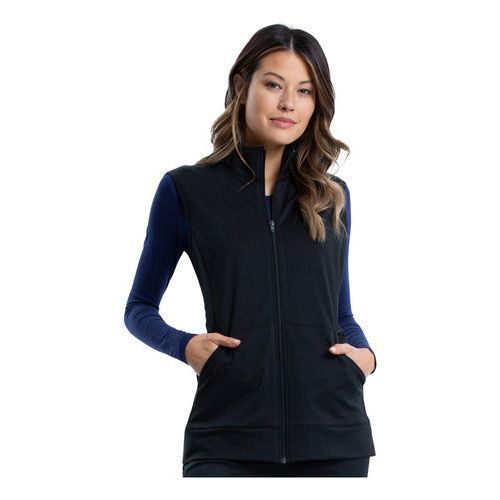 Chaleco clínico Cherokee WW521 Negro para mujer, vista 4 de la prenda | color:ww521-blk-negro