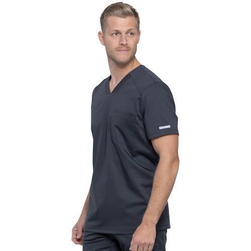 Filipina quirúrgica Cherokee WW603 gris Oxford para hombre, vista 3 de la prenda | color:pwt-gris-oxford