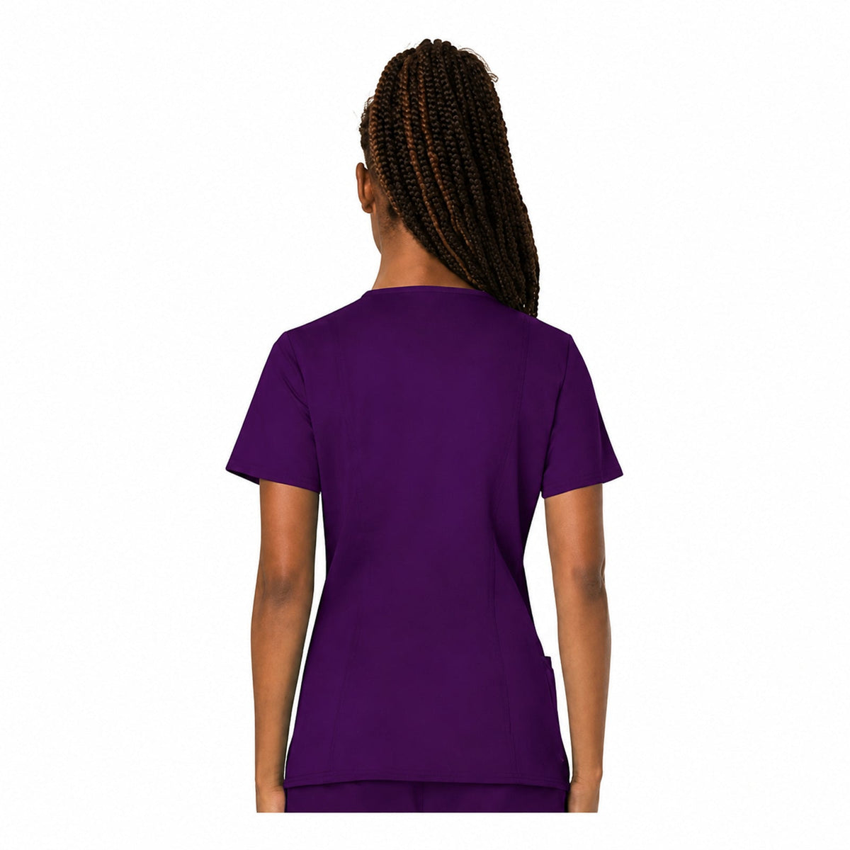 Filipina quirúrgica Cherokee WW620 Morado, vista posterior en modelo | color:morado