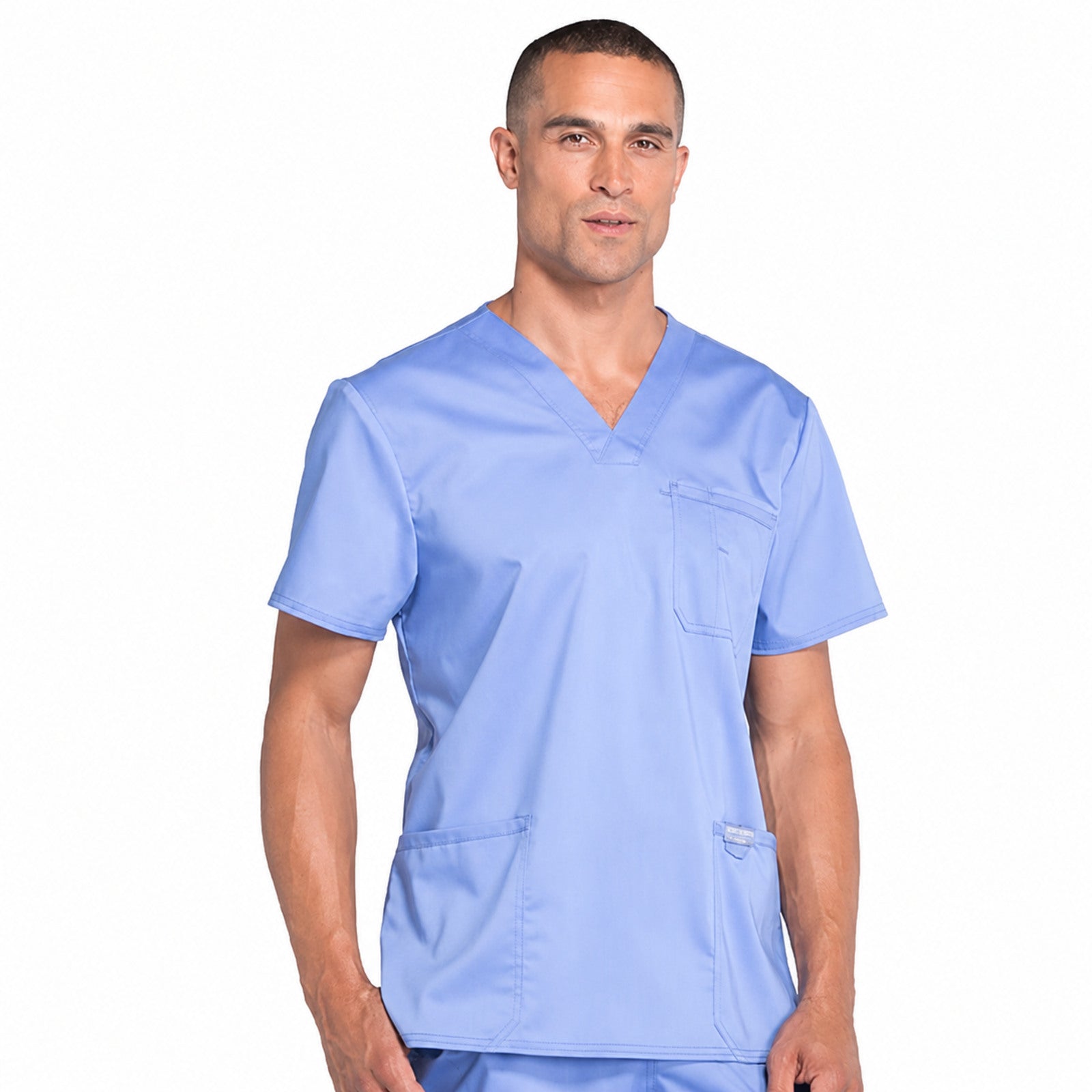 Filipina médica Cherokee WW670 para hombre color Azul Cielo, vista frontal | color:azul-cielo