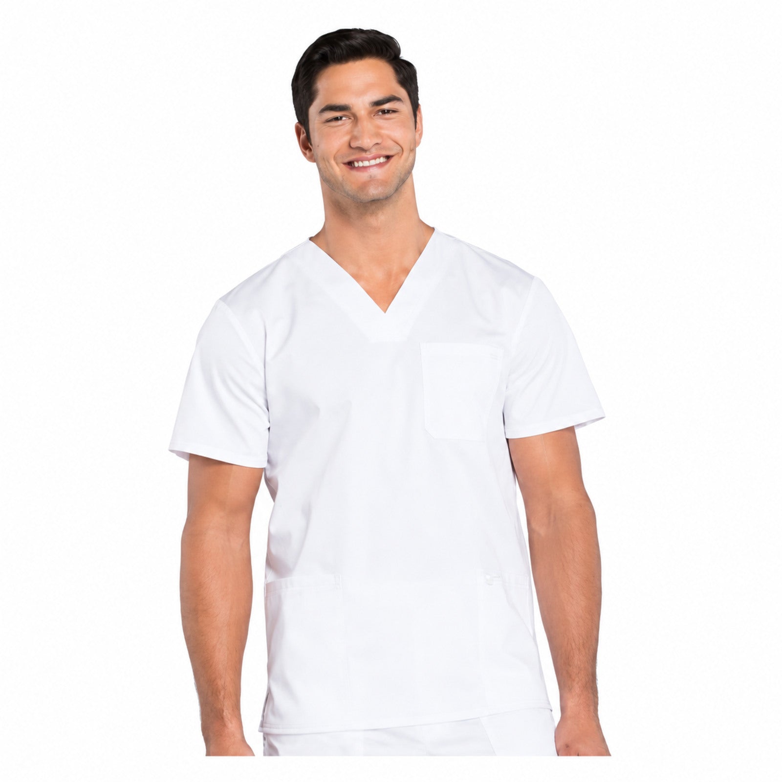 Filipina médica Cherokee WW670 para hombre color Blanco, vista frontal | color:blanco