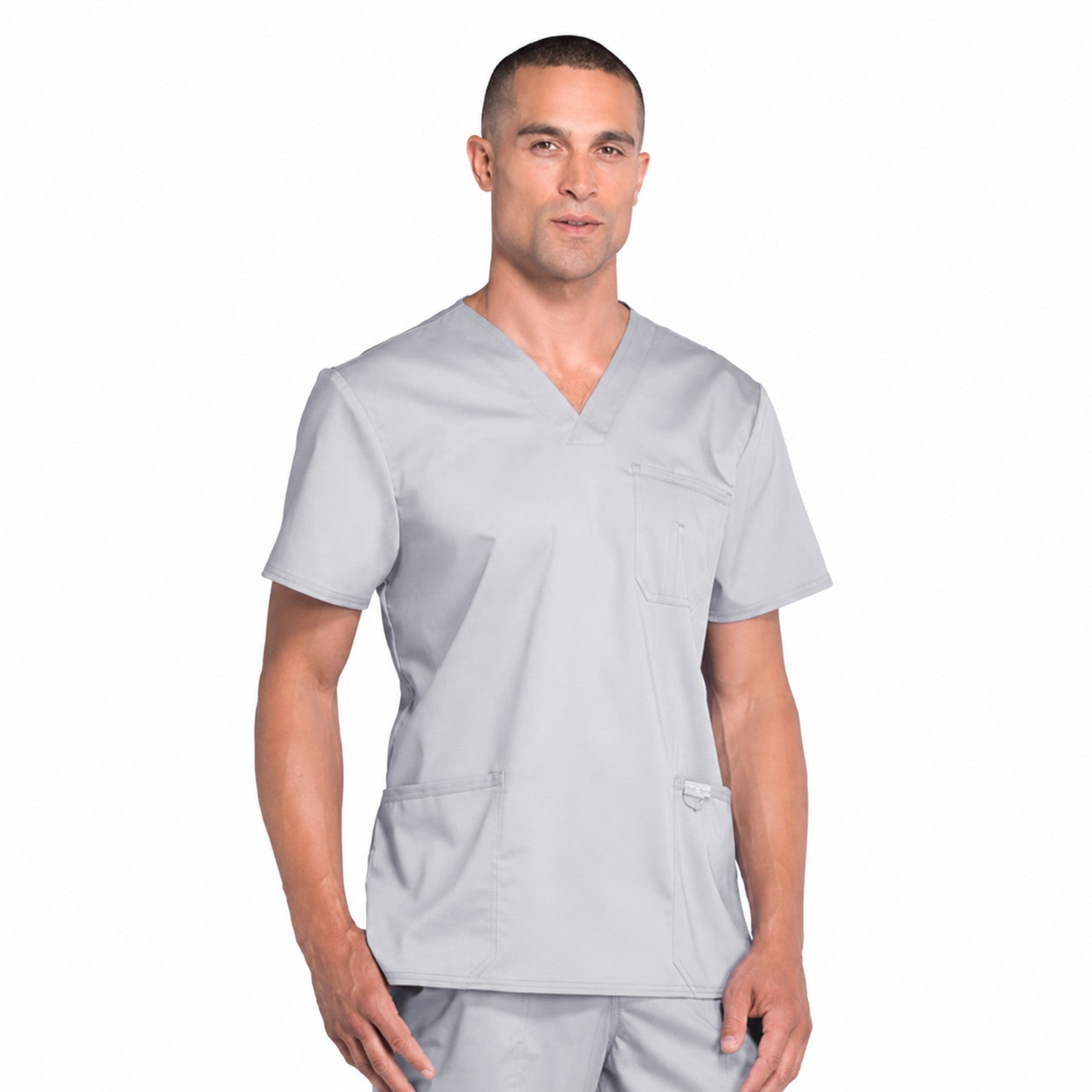 Filipina médica Cherokee WW670 para hombre color Gris Claro, vista frontal | color:gris-claro
