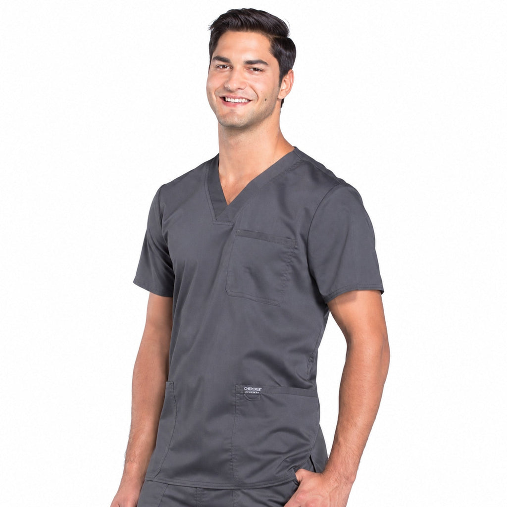 Filipina médica Cherokee WW670 para hombre color Gris Oxford, vista lateral