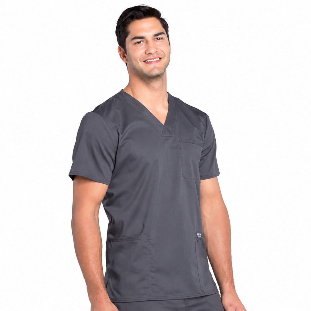 Filipina médica Cherokee WW670 para hombre color Gris Oxford, vista tres cuartos