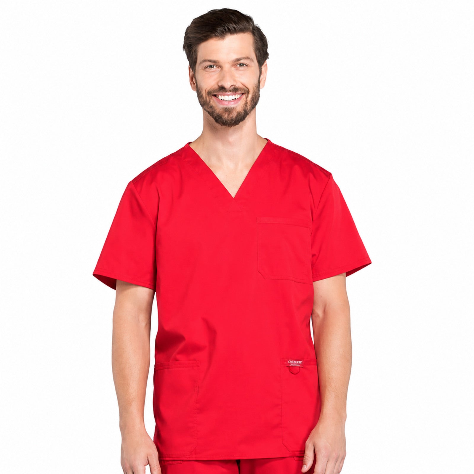 Filipina médica Cherokee WW670 para hombre color Rojo, vista frontal | color:rojo