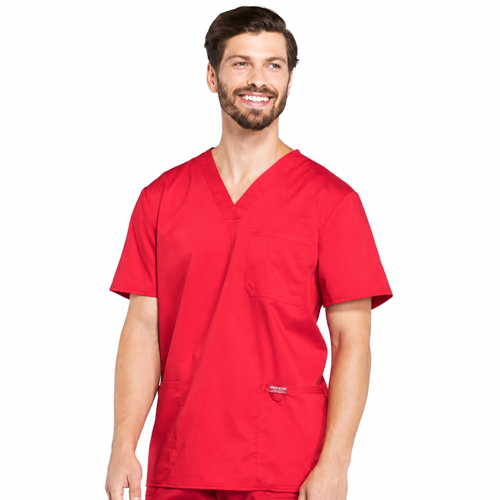 Filipina médica Cherokee WW670 para hombre color Rojo, vista lateral | color:rojo