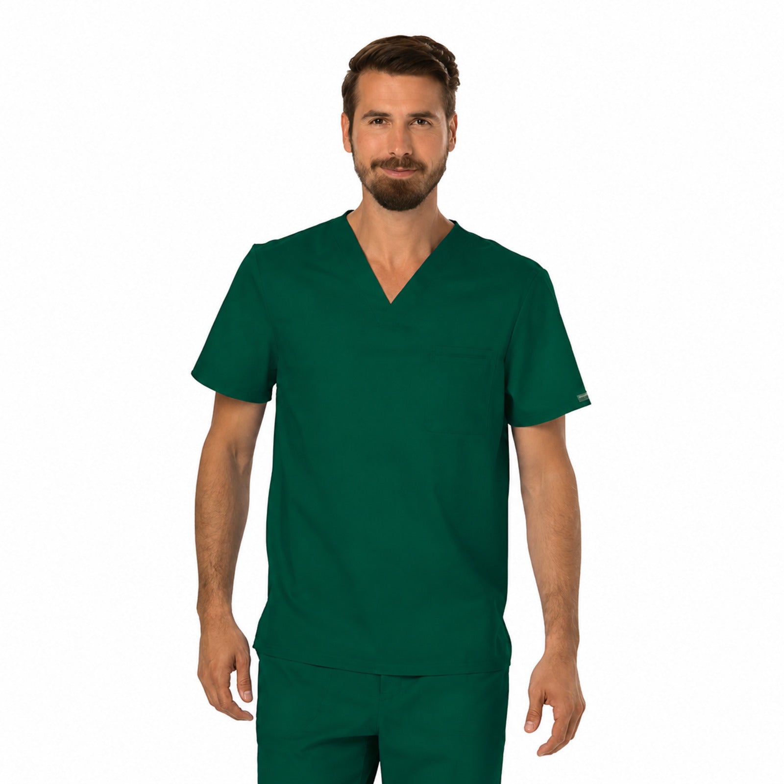 Filipina quirúrgica Cherokee WW690 Verde botella para hombre, vista 1 de la prenda | color:hun-verde-botella