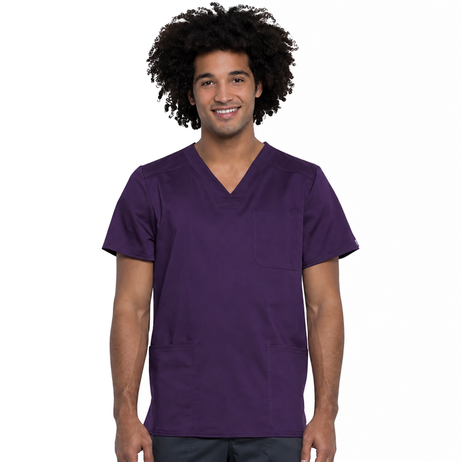 Filipina médica repelente Cherokee WW760 para hombre Morada, vista frontal | color:morada