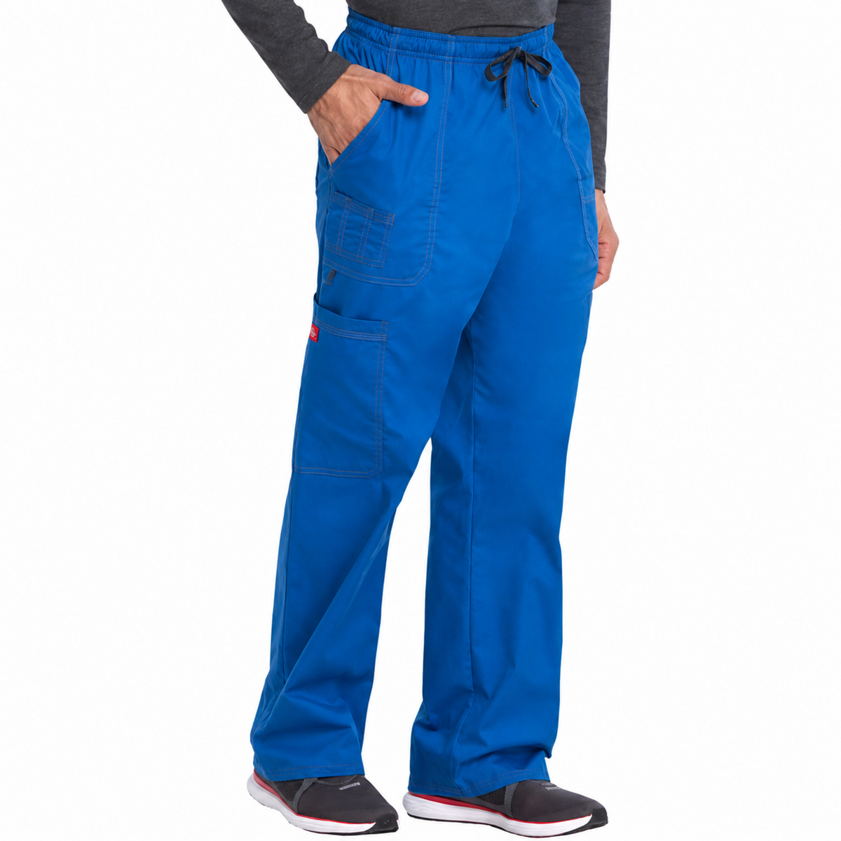 Pantalón quirúrgico Dickies 81003 Gen Flex para hombre Azul Rey, vista frontal | color:azul-rey
