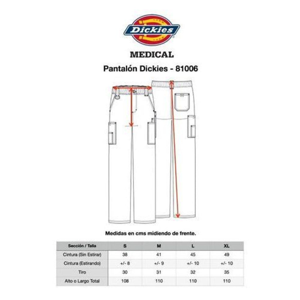 Pantalón quirúrgico Dickies 81006 EDS Signature para hombre Azul Rey, ficha tecnica