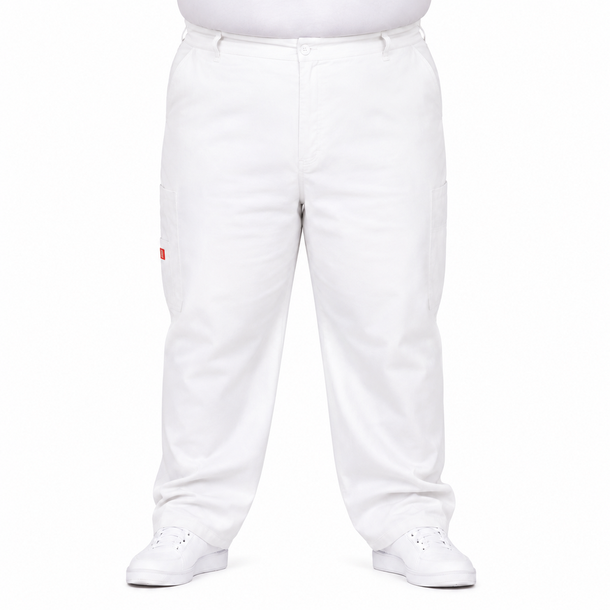 Pantalón quirúrgico Dickies 81006 para hombre talla extra Blanco, frente | color:blanco