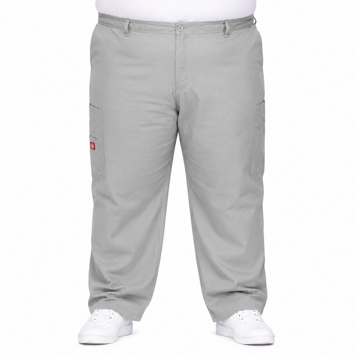 Pantalón quirúrgico Dickies 81006 para hombre talla extra Gris Claro, frente | color:gris-claro