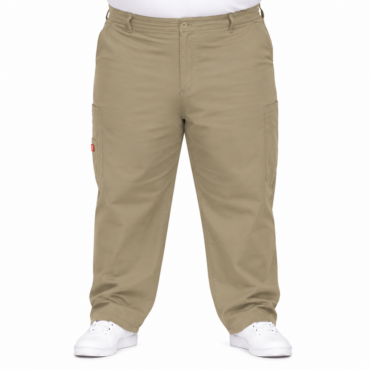 Pantalón quirúrgico Dickies 81006 para hombre talla extra Khaki, frente | color:khaki