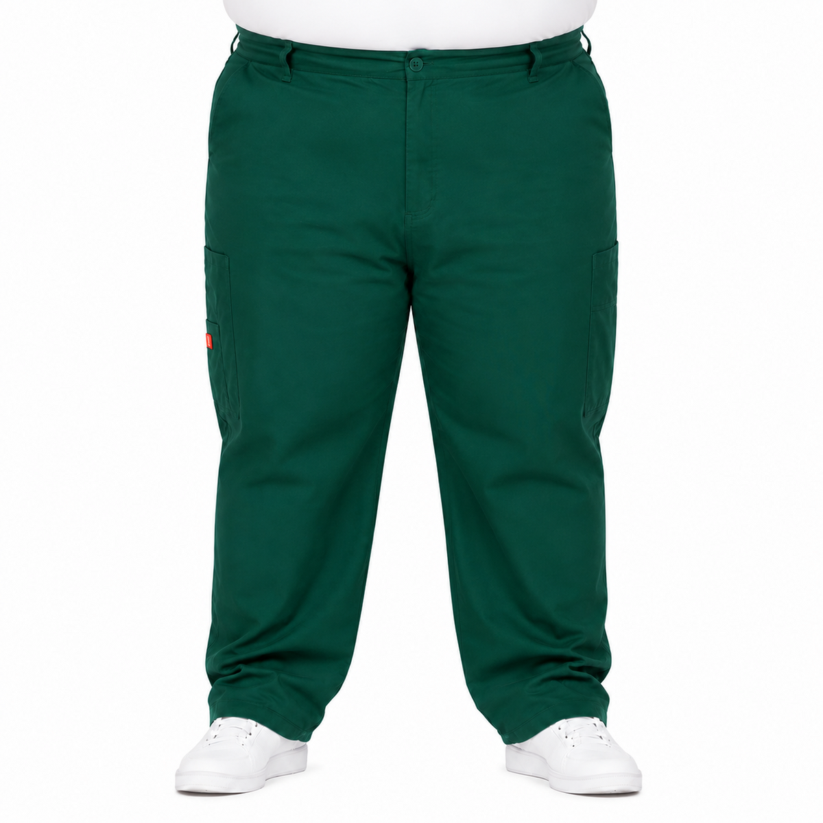 Pantalón quirúrgico Dickies 81006 para hombre talla extra Verde Botella, frente | color:verde-botella