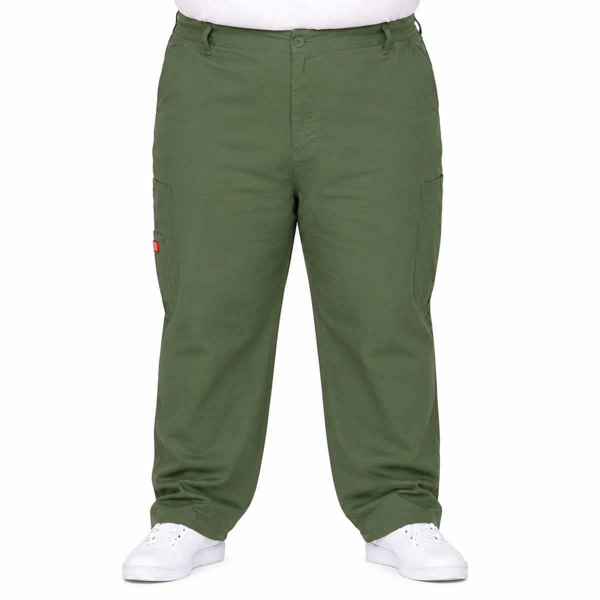 Pantalón quirúrgico Dickies 81006 para hombre talla extra Verde Olivo, frente | color:verde-olivo