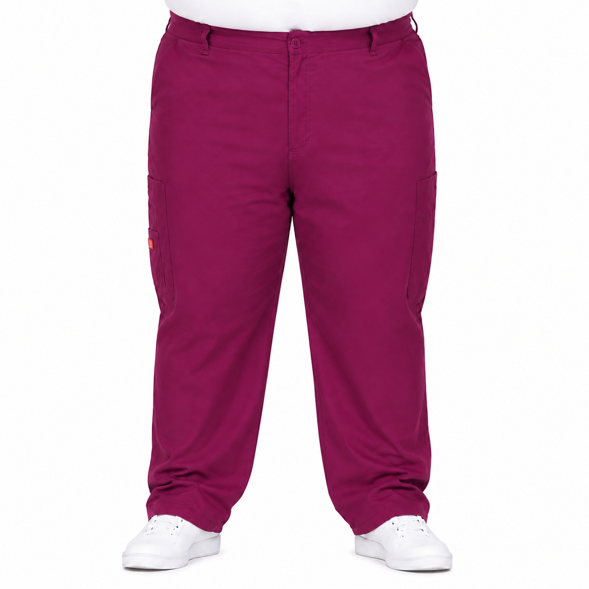 Pantalón quirúrgico Dickies 81006 para hombre talla extra Vino, frente | color:vino