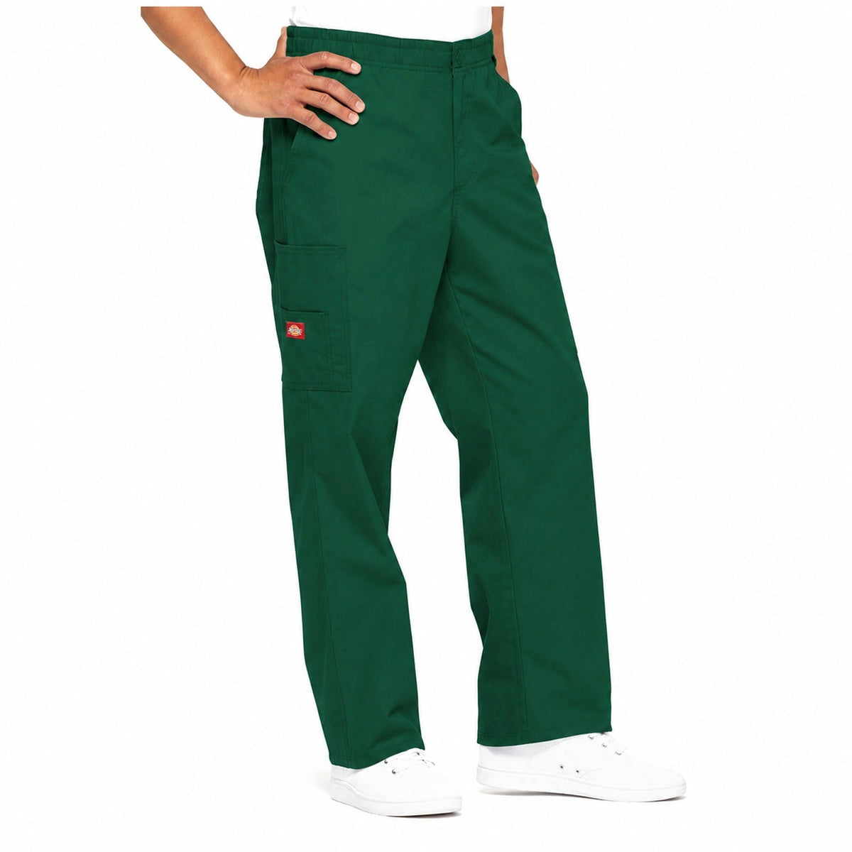 Pantalón quirúrgico Dickies 81006 EDS Signature para hombre Verde Botella, frente | color:verde-botella