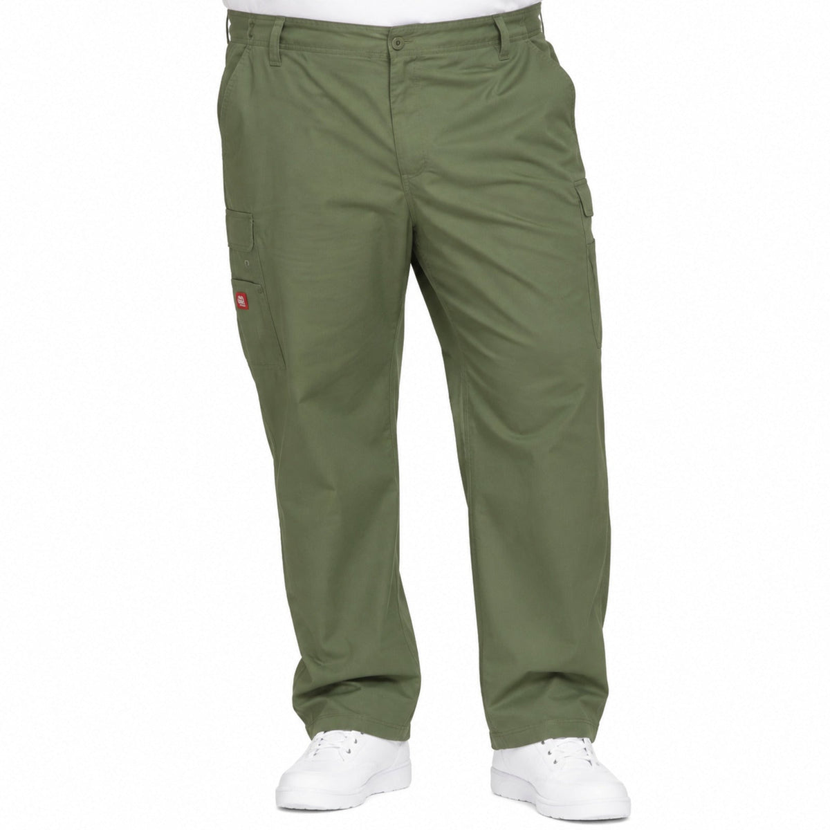Pantalón quirúrgico Dickies 81006 para hombre Verde Olivo, vista frontal | color:verde-olivo