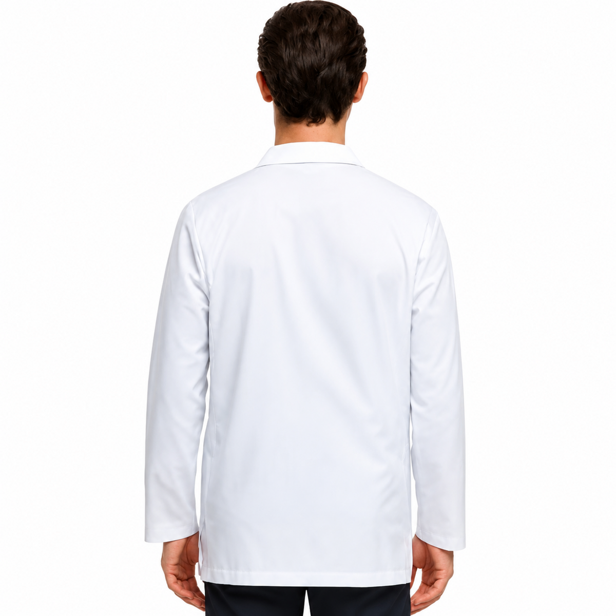 Bata médica Dickies 81404 para hombre blanca, vista posterior | color:blanca