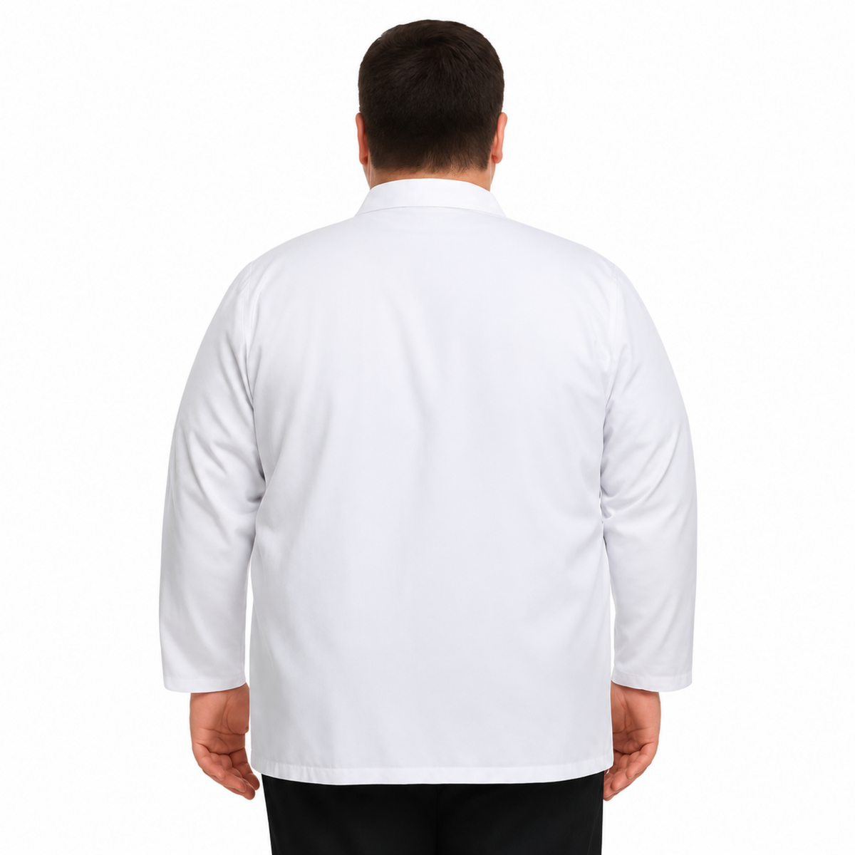 Bata médica Dickies 81404 para hombre talla extra blanca, vista posterior | color:blanca