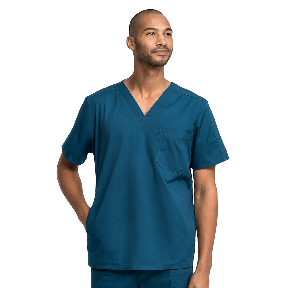Filipina quirúrgica Dickies 81722 Gen Flex para hombre Azul Caribe, vista frontal | color:azul-caribe