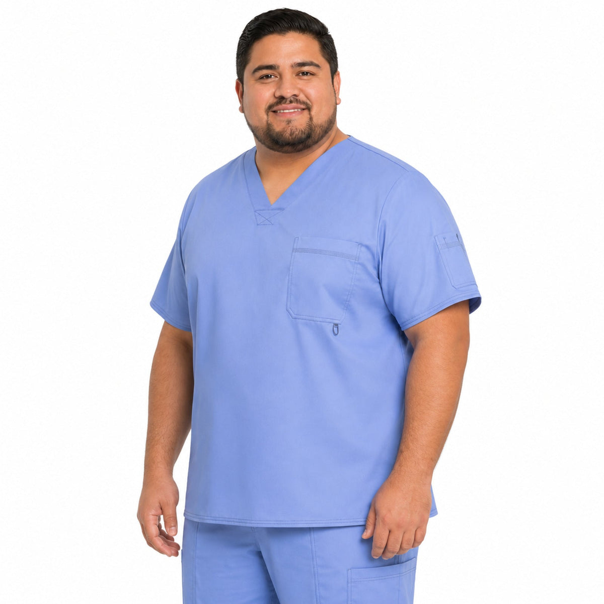 Filipina quirúrgica Dickies 81722 Gen Flex para hombre talla extra azul cielo, vista tres cuartos | color:azul-cielo