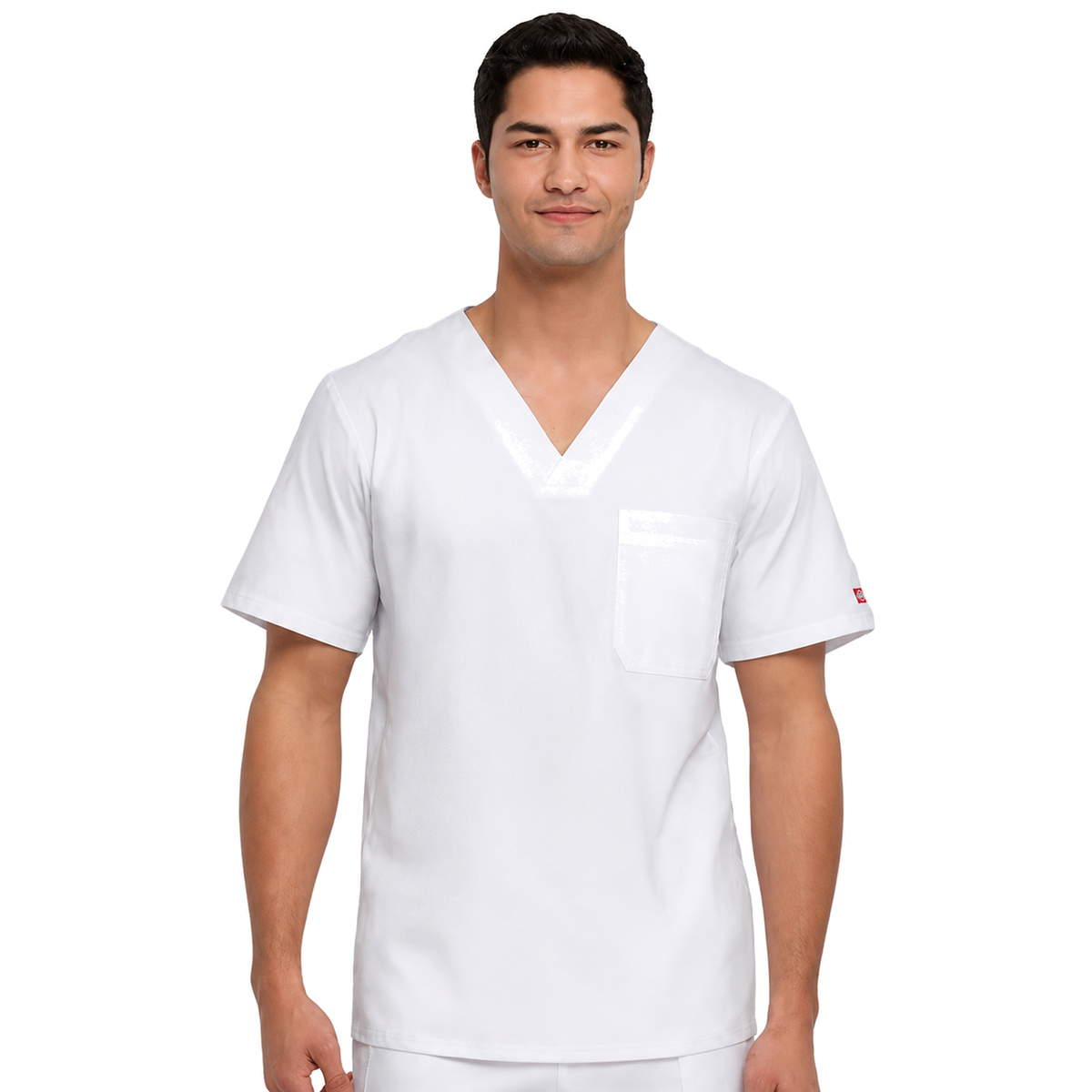 Filipina quirúrgica Dickies 81722 Gen Flex para hombre blanca, vista frontal | color:blanca