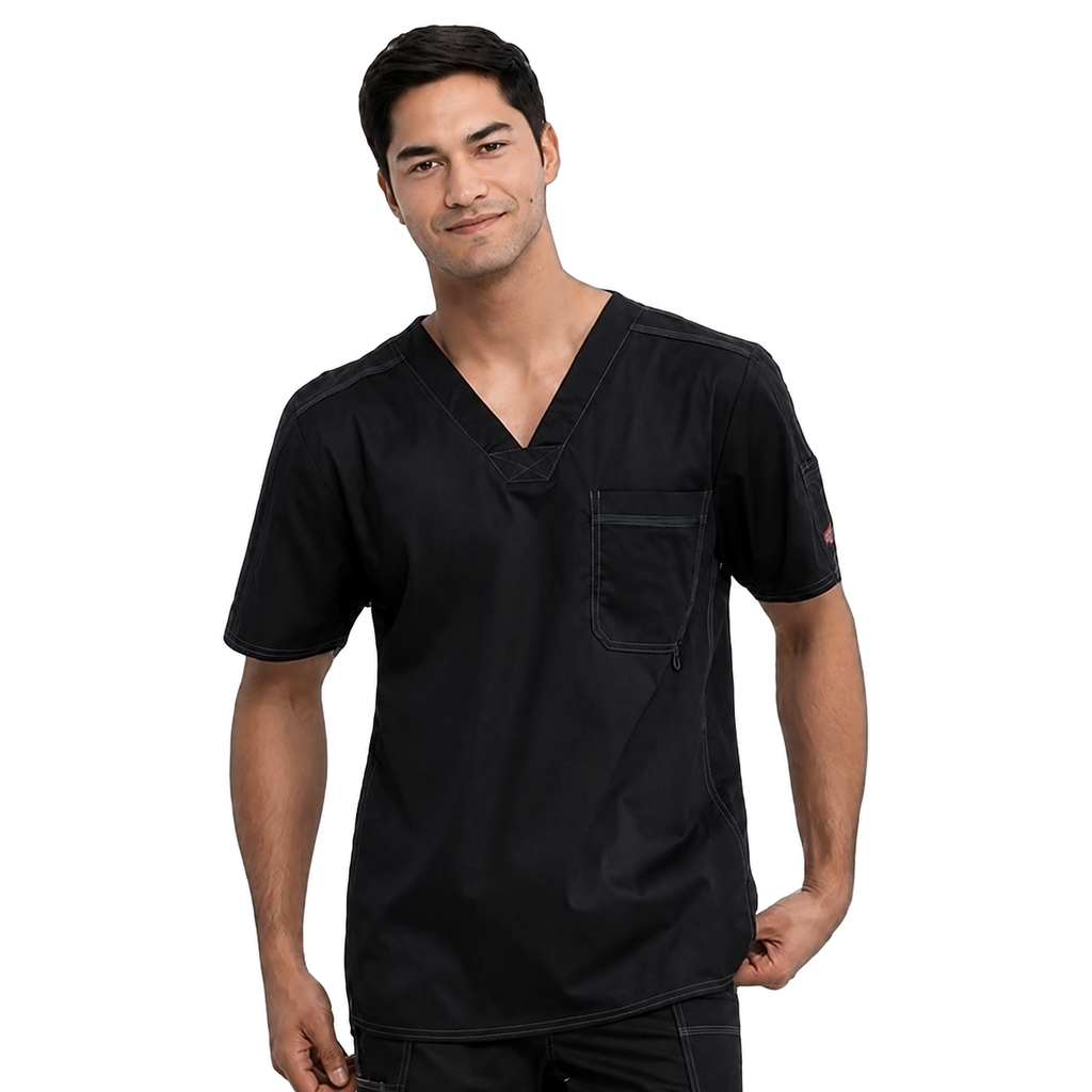 Filipina quirúrgica Dickies 81722 Gen Flex para hombre negra, vista frontal