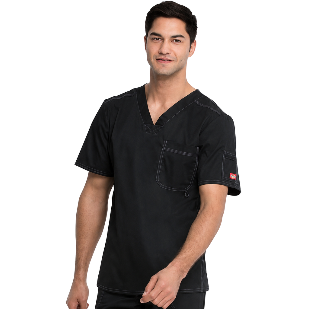 Filipina quirúrgica Dickies 81722 Gen Flex para hombre negra, vista posterior