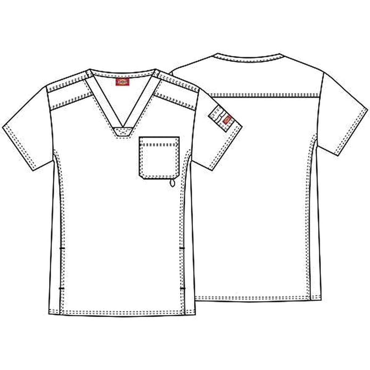 Filipina quirúrgica Dickies 81722 Gen Flex para hombre negra, vista del producto | color:negra