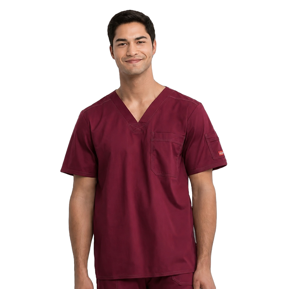 Filipina quirúrgica Dickies 81722 Gen Flex para hombre vino, vista frontal | color:vino