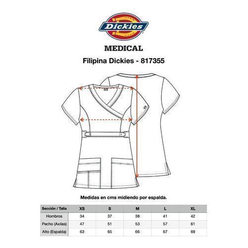 Dickies 817355 Filipina Quirúrgica Stretch Gen Flex Mujer #mlpos_4 | Color: BLKZ - Negra #color_blkz_-_negra #sku_817355blkzxl #sku_817355blkzxs