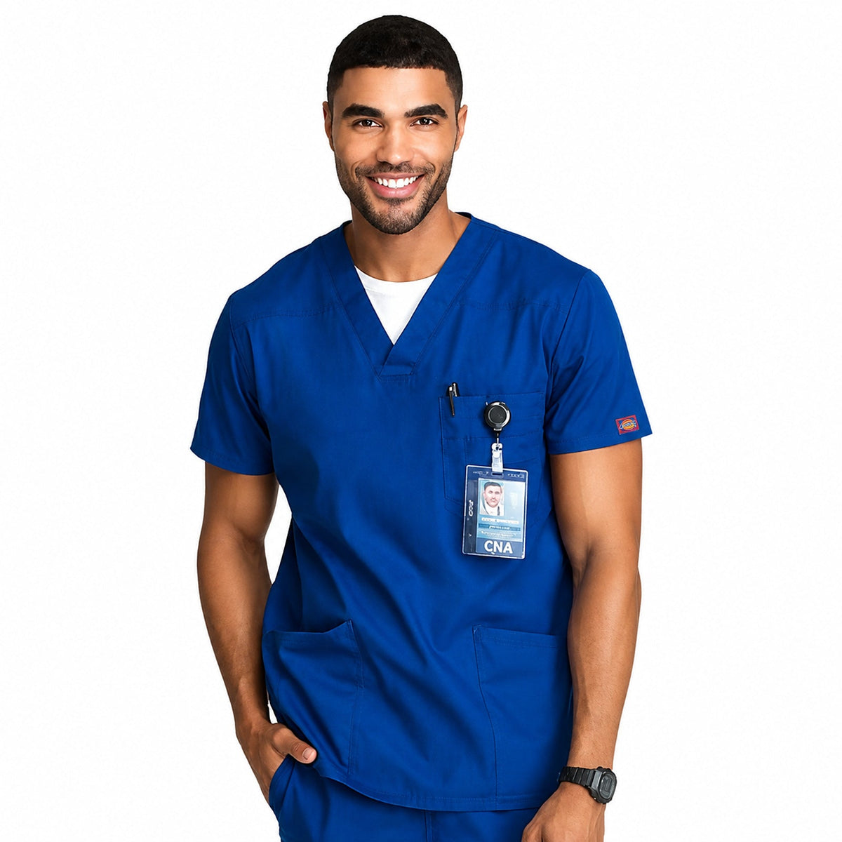 Filipina quirúrgica Dickies 81906 EDS Signature para hombre Azul rey, vista frontal | color:azul-rey